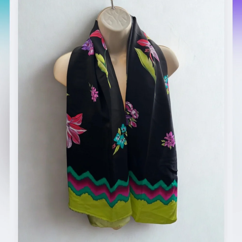 Missoni Floral Black silk fabric - Picture 2 of 5